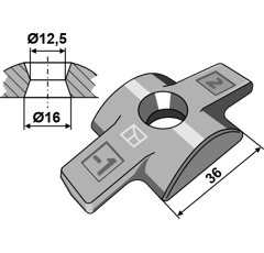 Zinkenhalter für PÖTTINGER 621.333 – Nachbau  