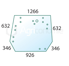 Heckscheibe f. Landmaschine VALTRA-VALMET 31553300 - Nachbau