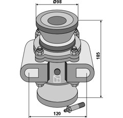 Cojinete completo Ø 98 x 185 mm para rastrojador adaptable