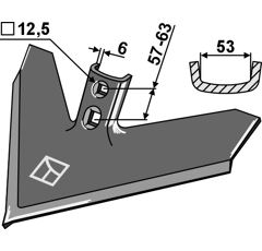 Soc triangulaire pour cultivateur JOHN DEERE 43CP18TW adaptable - Blacksteel©
