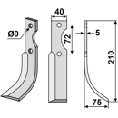 Fräsmesser - rechts 90058363 Hako by Muzzi