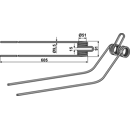 Dent de fenaison gris pour andaineur KUHN K8013670 adaptable - BlackSteel©