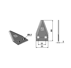 Walker Futtermischwagenmesser 16800008