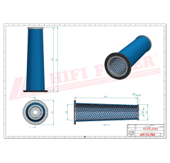 Filtro de aire de seguridad HIFI FILTER SA16398 Adaptable
