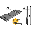 Couteau gauche pour faucheuse PÖTTINGER 434971 adaptable - Blacksteel©