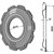 Roue crénelée Ø 600 mm pour rouleau adaptable - BlackSteel©