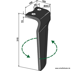 Kreiseleggenzinken - links RH68CL RH  Howard