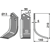 Lame droite pour Fraise/Rotavator HOWARD 9949 adaptable - 