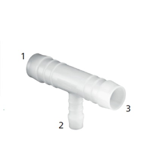 Raccord Té cannelé inégal adaptable