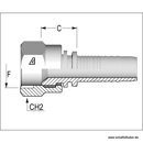 Pressnippel 1/16"-12UNF Interlock1 DN19IL1116JICIG Alfagomma