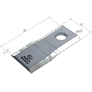 KM-Klinge links 107x45x4 mm LochØ: 18 25 mm 853819N New Holland Nachbau 