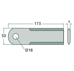 Couteau lisse pour moissonneuse-batteuse JOHN DEERE Z48237 adaptable