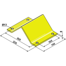 Bride supérieur 80 x 80 mm - adaptable - BlackSteel©