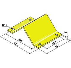 Oberschelle 80 x 80 mm Nachbau  