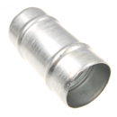 Doppelschlauchtülle verzinkt  Ø80mmbeidseitig mit Sicke