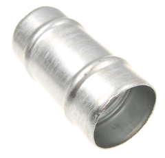 Doppelschlauchtülle verzinkt  Ø80mmbeidseitig mit Sicke