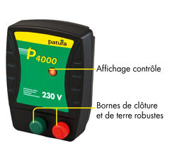 Electrificateur P4000 sur secteur 230V | PATURA