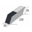 Embout de carrelet carbure pour charrue carbure 160x35x35mm