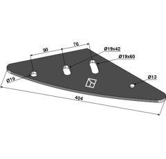 Stützplatte für Siloking Futtermischwagenmesser 705004