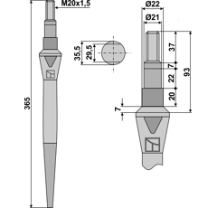 Kreiseleggenzinken VICON 90044100 Nachbau