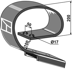 Ressort 90 x 13 - 200 mm pour vibroculteur adaptable