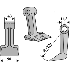 Hammerschlegel für Mulcher FALC F450433 – Nachbau  