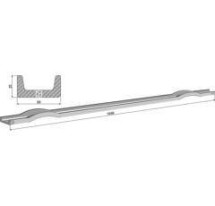 Barre pour épandeur HEYWANG 70MT4098 adaptable