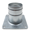 Flansch mit Schlauchstutzen 4",Stutzen 140 mm, Ø 100 mm, mit Wulst Nachbau