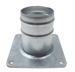 Flansch mit Schlauchstutzen 4",Stutzen 140 mm, Ø 100 mm, mit Wulst Nachbau