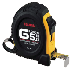 Mètre gauche lock 5 x 19 mm boîtier anti-choc jaune - TAJIMA