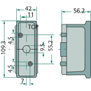 Feu de gabarit rectangulaire gauche - HELLA adaptable