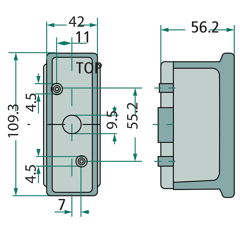 Feu de gabarit rectangulaire gauche - HELLA adaptable