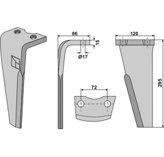 Kreiseleggenzinken links Niemeyer 295x120 034577 Nachbau