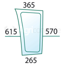Pare-brise gauche pour machine agricole FENDT 716810040060 adaptable