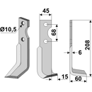 Fräsmesser Rechts 208 x 45 Benassi Nachbau