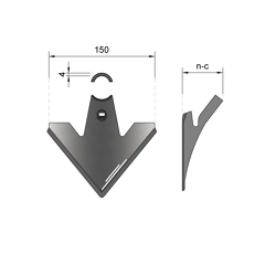 Gänsefußschar für Tiefengrubber KONGSKILDE 550028 Nachbau