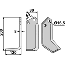 Fräsmesser - links RAB04L Rabe Nachbau