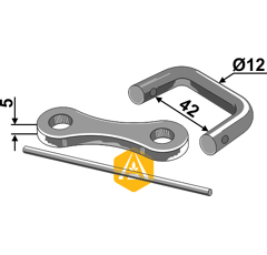 Raccord Ø 12 x 42 mm pour chaîne à épandeur adaptable
