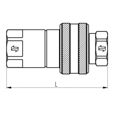 Coupleur à clapet mâle  HNV 34 GAS M FASTER 3/4" BSP