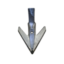 Aileron scalpeur avec plaquette carbure LEMKEN 33710042 adaptable