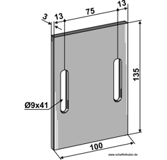 Abstreifer für Packerwalze 1164528390N Lely Nachbau