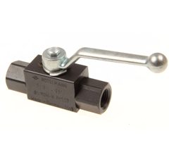 Blockhahn  Innengewinde  R 1/4" Kurze Ausführung in Stahl 350 bar  BKH14ZKURZ