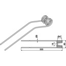 Dent de fenaison blanc pour PÖTTINGER 436.033 adaptable - BlackSteel©