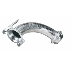 Coude femelle galva 90° avec griffet et sphère - Ø 150 mm adaptable