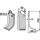 Fräsmesser - rechts 166710R Agria by Muzzi