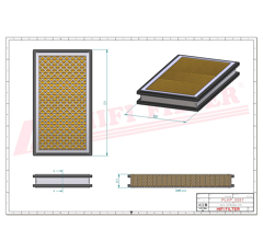 Filtre à air adaptable HIFI FILTER SC90071