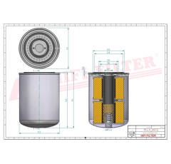 Filtre à huile adaptable HIFI FILTER SO416