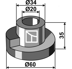 Spannstück - RF00748 | Kverneland - Nachbau