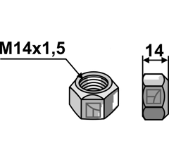 Ecrou M14x1,5 pour broyeur KUHN adaptable - Blacksteel©