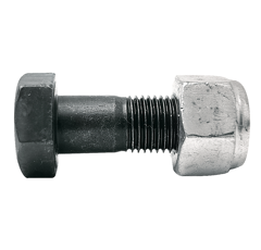 Boulon à tête hexagonale M16x1,5x45 avec écrou à freinage interne adaptable - Blacksteel©